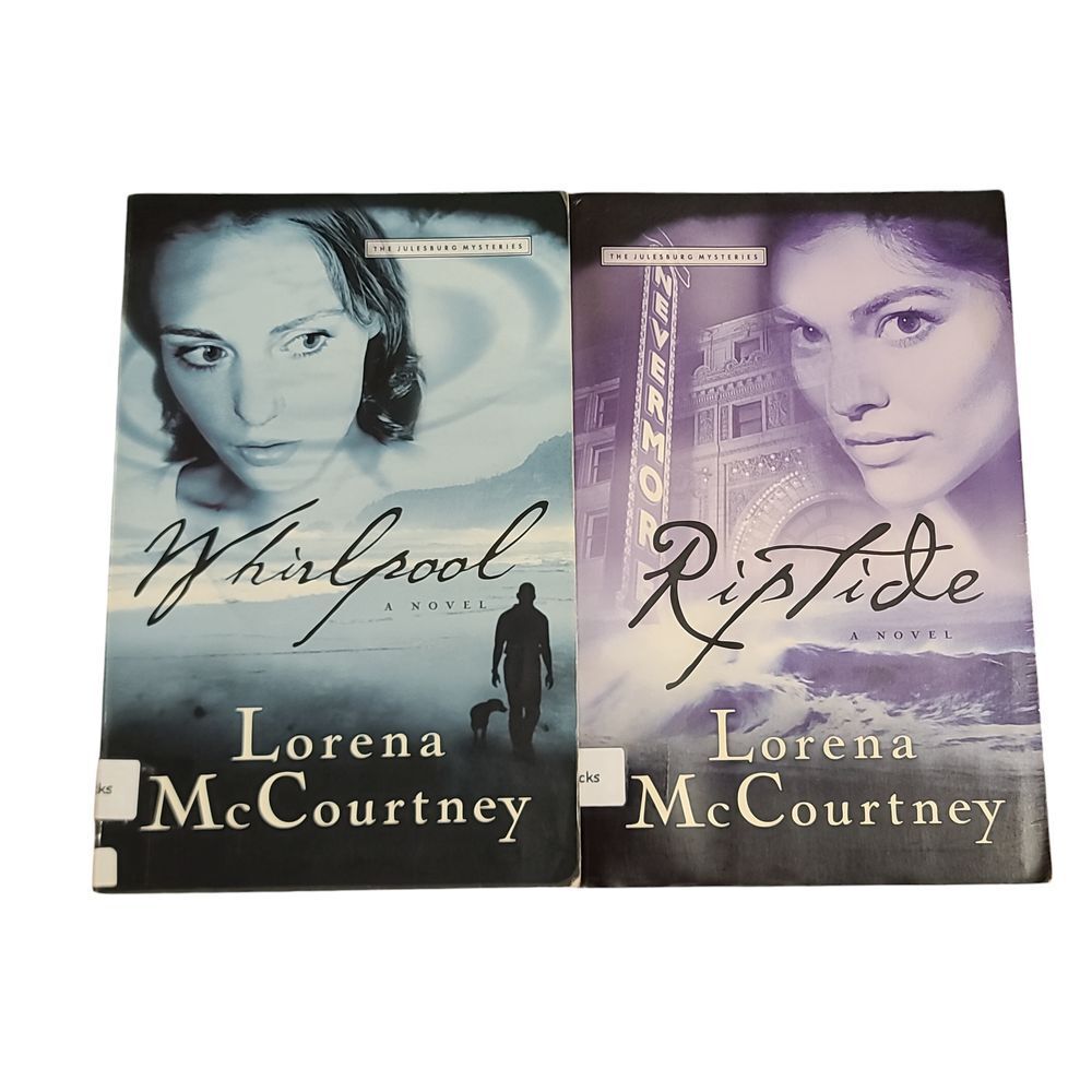 Lorena McCourtney Whirlpool & Riptide Julesburg Mystery Novels Fiction Books Set